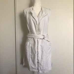 Anthropologie Vest w/Frayed Details & Belt